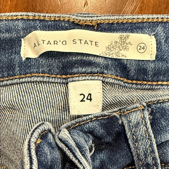Altar'd State Light Blue Flare Jeans - Picture 2 of 7